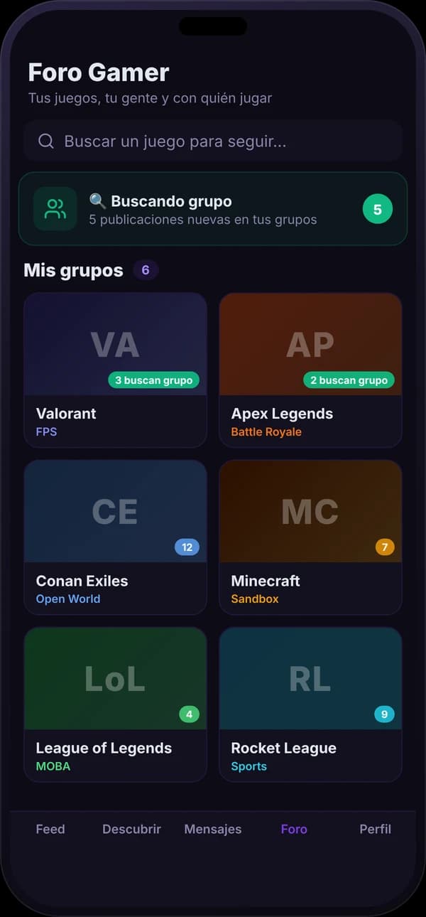 Foro: tus grupos por juego